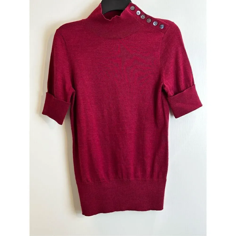 Banana Republic red wool sweater Size Small SEE NOTES